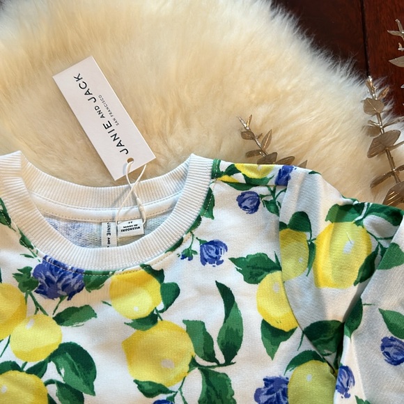 🍋 NWT Janie and Jack Lemon shirt top sweatshirt vacation! - Picture 2 of 3